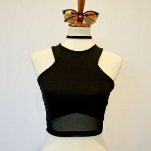Black Racer Crop Top